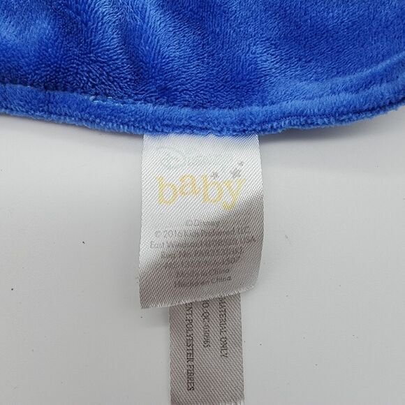 Disney Mickey Mouse Security Blanket Lovey Blue Velour Embroidered Letters Satin - Picture 8 of 8